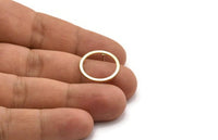 18mm Circle Earring - 8 Raw Brass Circle Stud Earrings (18x1.3x0.80mm) A6027 A3363