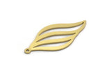 Brass Shell Charm, 10 Raw Brass Sea Shell Shaped Charms With 1 Loop, Earring Findings (28x13x0.60mm) SMP0155