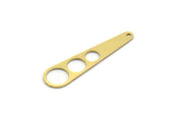 Brass Drop Charm, 12 Raw Brass Drop Charms With 1 Hole, Earrings, Findings (32x8x0.60mm) SMP0209