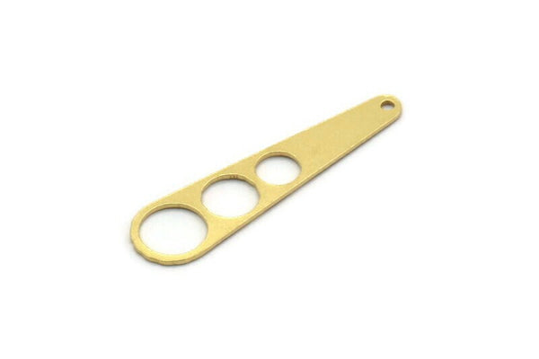Brass Drop Charm, 12 Raw Brass Drop Charms With 1 Hole, Earrings, Findings (32x8x0.60mm) SMP0209