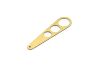 Brass Drop Charm, 12 Raw Brass Drop Charms With 1 Hole, Earrings, Findings (32x8x0.60mm) SMP0209
