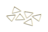 Gümüş Üçgen Charm, 50 Antik Gümüş Kaplamalı Pirinç Açık Üçgen Yüzük Charm (15x0,90 mm) Bs 1024