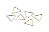 Gümüş Üçgen Charm, 50 Antik Gümüş Kaplamalı Pirinç Açık Üçgen Yüzük Charm (15x0,90 mm) Bs 1024