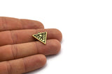 Brass Triangle Charm, 2 Raw Brass Triangle Charms With 1 Loop, Moon Phases Findings, Star Findings (20x18x1.4mm) N2352