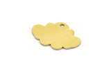 Brass Cloud Charm, 12 Raw Brass Cloud Charms With 1 Hole, Earring Charms (17x11x0.60mm) A6778