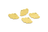 Brass Cloud Charm, 12 Raw Brass Cloud Charms With 1 Hole, Earring Charms (17x11x0.60mm) A6778