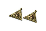 Brass Triangle Charm, Raw Brass Triangle Charm With 1 Loop, Copper Moon Phases Findings, Copper Star Findings (26x25x1.5mm) N2363