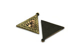 Brass Triangle Charm, Raw Brass Triangle Charm With 1 Loop, Copper Moon Phases Findings, Copper Star Findings (26x25x1.5mm) N2363