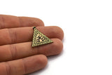 Brass Triangle Charm, Raw Brass Triangle Charm With 1 Loop, Copper Moon Phases Findings, Copper Star Findings (26x25x1.5mm) N2363
