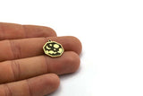 Brass Octagon Charm, 2 Raw Brass Octagon Charms With 1 Loop, Cloud Findings, Moon And Star Findings (19x16x1.5mm) N2333