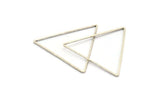 Silver Triangle Charm, 8 Antique Silver Plated Brass Triangle Rings, Findings (44x39x1mm) D993 H0961
