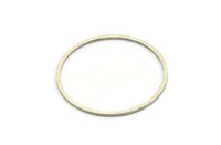 37.5mm Circle Connectors - 6 Antique Silver Plated Brass Circle Connectors (37.5x1.4x1mm) A6094 H0348