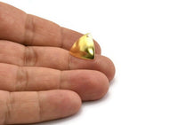 Brass Triangle Earring, 8 Raw Brass Triangle Stud Earrings (15mm) Bs 1273 A3820
