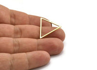 Brass Triangle Earring, 8 Raw Brass Triangle Stud Earrings (21x24x1mm) A1736 A2623