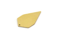 Brass Diamond Charm, 8 Raw Brass Diamond Charms With 1 Hole, Findings (26x15x0.80mm) SMP0252