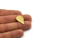 Brass Diamond Charm, 8 Raw Brass Diamond Charms With 1 Hole, Findings (26x15x0.80mm) SMP0252