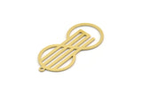 Brass Infinity Charm, 4 Raw Brass Infinity Shaped Charms With 1 Loop, Heart Findings (35x16x0.60mm) SMP0254