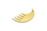 Brass Irregular Charm, 12 Raw Brass Irregular Shaped Charms With 1 Hole, Findings (24x13x0.60mm) SMP0138