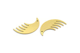 Brass Irregular Charm, 12 Raw Brass Irregular Shaped Charms With 1 Hole, Findings (24x13x0.60mm) SMP0138