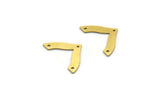 Brass Charm, 24 Raw Brass, Brass Pendants, Charm Pendants, V Shaped Charms, Brass V Shaped Charms With 3 Holes (19.5x12x0.60mm) A6657