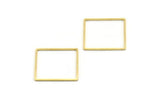 Brass Square Charm, 24 Raw Brass Square Connectors (23x0.80x0.80mm) A6795