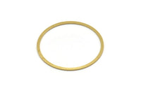 55mm Circle Connectors - 4 Raw Brass Circle Connectors (55x2.5x1mm) A6794