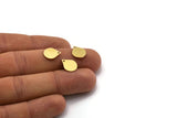 Brass Drop Charm, 24 Raw Brass Drop Charms With 1 Hole, Earrings, Findings (12x10x0.60mm) SMP0329