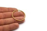 36mm Circle Connectors - 12 Raw Brass Circle Connectors (36x1.4x1mm) A6780