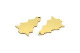 Brass Tree Charm, 12 Raw Brass Tree Charms With 1 Hole, Pendant, Findings (23x15x0.80mm) A6779