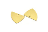 Brass Irregular Charm, 12 Raw Brass Irregular Shaped Charms With 1 Hole (15x19x0.60mm) A6783