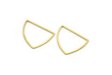 Brass Irregular Charm, 50 Raw Brass Irregular Shaped Charms, Findings (18x22x0.60mm) A6784