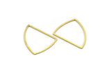 Brass Irregular Charm, 50 Raw Brass Irregular Shaped Charms, Findings (18x22x0.60mm) A6784
