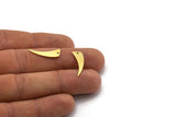 Brass Teeth Charm, 24 Raw Brass Fang Charms With 1 Hole, Wolf Teeth Charms, Findings (21.5x7x0.60mm) A6790