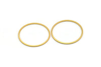 37.5mm Circle Connectors - 4 Gold Plated Brass Circle Connectors (37.5x1.4x1mm) A6094 H0348
