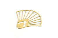 Brass Irregular Charm, 2 Raw Brass Irregular Shaped Charms With 1 Hole, Charm Pendants (37x41.5x0.60mm) SMP0339