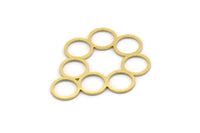 Brass Round Charm, 4 Raw Brass Round Charms, Circles Findings (29x23x0.60mm) SMP0356