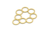 Brass Round Charm, 4 Raw Brass Round Charms, Circles Findings (29x23x0.60mm) SMP0356