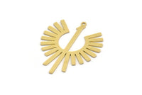 Brass Irregular Charm, 6 Raw Brass Irregular Shaped Charms With 1 Loop, Charm Pendants (34x28x0.60mm) SMP0377