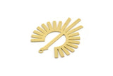 Brass Irregular Charm, 6 Raw Brass Irregular Shaped Charms With 1 Loop, Charm Pendants (34x28x0.60mm) SMP0377