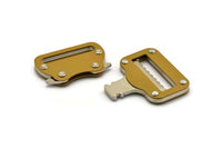 Iron Belt Buckle, Iron Adjustable Military Belt Buckle, Yellow Belt And Bag Buckle, Locked Buckle, Lanyard Buckle, Findings (82x63x7mm) B43