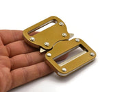 Iron Belt Buckle, Iron Adjustable Military Belt Buckle, Yellow Belt And Bag Buckle, Locked Buckle, Lanyard Buckle, Findings (82x63x7mm) B43