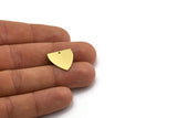 Brass Triangle Charm, 10 Raw Brass Triangle Charms With 1 Hole (17x17x0.60mm) A6806
