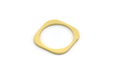 Brass Square Charm, 24 Raw Brass Square Connectors, Findings (14x0.80mm) A6820