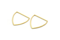 Brass Triangle Charm, 50 Raw Brass Triangle Charms, Geometric Findings, Connector Findings (19x19x0.60mm) A6807