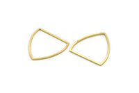 Brass Triangle Charm, 50 Raw Brass Triangle Charms, Geometric Findings, Connector Findings (19x19x0.60mm) A6807