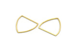 Brass Triangle Charm, 50 Raw Brass Triangle Charms, Geometric Findings, Connector Findings (19x19x0.60mm) A6807