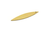 Brass Marquise Charm, 12 Raw Brass Marquise Charms With 1 Hole, Findings (36x7x0.80mm) A6817