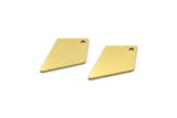 Brass Diamond Charm, 24 Raw Brass Diamond Charms With 1 Hole, Findings (17x11x0.60mm) A6814