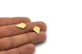 Brass Diamond Charm, 24 Raw Brass Diamond Charms With 1 Hole, Findings (17x11x0.60mm) A6814