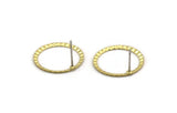 Brass Circle Earring, 8 Raw Brass Circle Stud Earrings, Findings (19x0.50mm) A2881 A6830